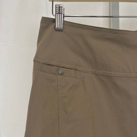 ROYAL ROBBINS Discovery Strider Skirt Fit Flare Stretch Nylon Brown Size 8 - Picture 5 of 8